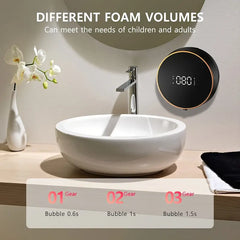 Wall Mounted Automatic Liquid Soap Dispenser Temperature Display Infrared Sensor