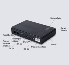 Solarix 10400 mAh Black Mini Portable DC UPS 1018P