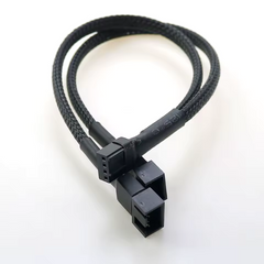 4 Pin PWM Fan Black Sleeved 2/3 Ways Splitter Cable