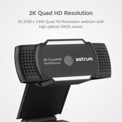 2K Quad HD USB Webcam with Mic and Tripod – WM200