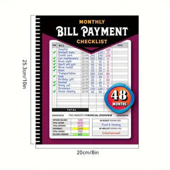 48 Month Bill Payment and Budget Tracking Planner