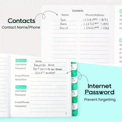 Password Keeper Book with Alphabetical Tabs A6