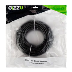 Gizzu Cat6 UTP Fly Lead Ethernet Network Cable 20m – Black