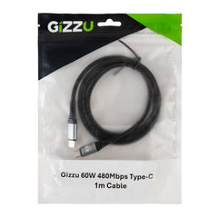 GIZZU 60W 480Mbps Type-C Cable 1m/2m