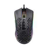 REDRAGON STORM 12400DPI 7 Buttons| Ergonomic Design |P3327 Optical Sensor | Lightweight Body | RGB Backlit gaming Mouse – Black