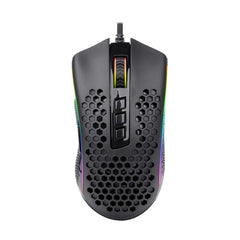 REDRAGON STORM 12400DPI 7 Buttons| Ergonomic Design |P3327 Optical Sensor | Lightweight Body | RGB Backlit gaming Mouse – Black