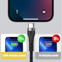 PD 120W Braided Super Fast Charging Cable USB C to Type C Cable