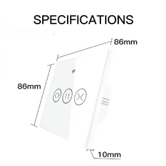 Smart Curtain or Blind Touch Control Switch WiFi plus BLE