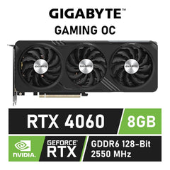 Gigabyte nVidia GeForce RTX 4060 Gaming OC 8g GV-N4060GAMING OC-8GD 8GB GDDR6 128-Bit PCIe 4.0 Desktop Graphics Card
