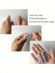 High Toughness Plastic AAA To AA Battery Adapter Lithium Ion Converter Portable Battery Sleeve Shell, Switch Box And Storage Case