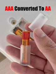 High Toughness Plastic AAA To AA Battery Adapter Lithium Ion Converter Portable Battery Sleeve Shell, Switch Box And Storage Case