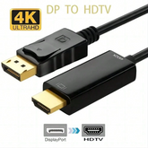 DisplayPort to HDMI cable 1.8m Black
