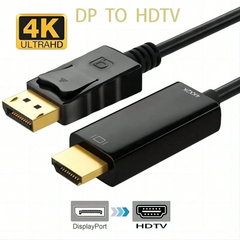 DisplayPort to HDMI cable 1.8m Black