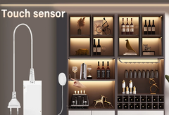 Touch Under Cabinet Dimmable COB LED Strip Light kit