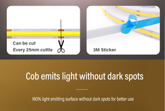 Touch Under Cabinet Dimmable COB LED Strip Light kit