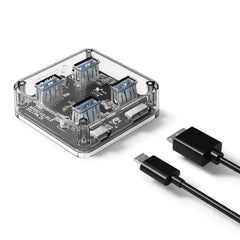 Orico 4 Port USB 3.0 Transparent Hub 1M MH4U-U3