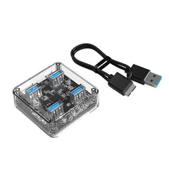 Orico 4 Port USB 3.0 Transparent Hub 1M MH4U-U3