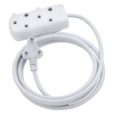 Switched 5m SBS Extension Cable Cord Lead Multiplug - Light Duty - White