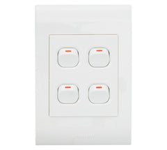 4 Lever Switch White