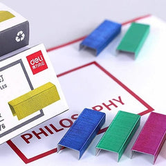 1 box Multicolor Staples - 80pcs