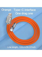120w 3-in-1 Super-fast Charging Phone Cable - Orange