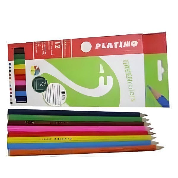 12pc Platino Green Color Pencils