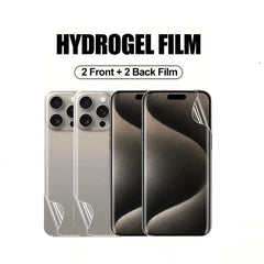2 Pcs Front + 2 Pcs Back Full Coverage Soft Hydrogel Film Compatible with iPhone 14
