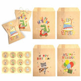 24pcs Cartoon Graphic Gift Bag & Sticker Set