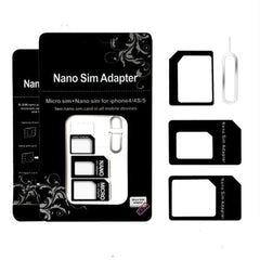 4 IN 1 Nano Micro Sim Card Adaptor Converter Kit