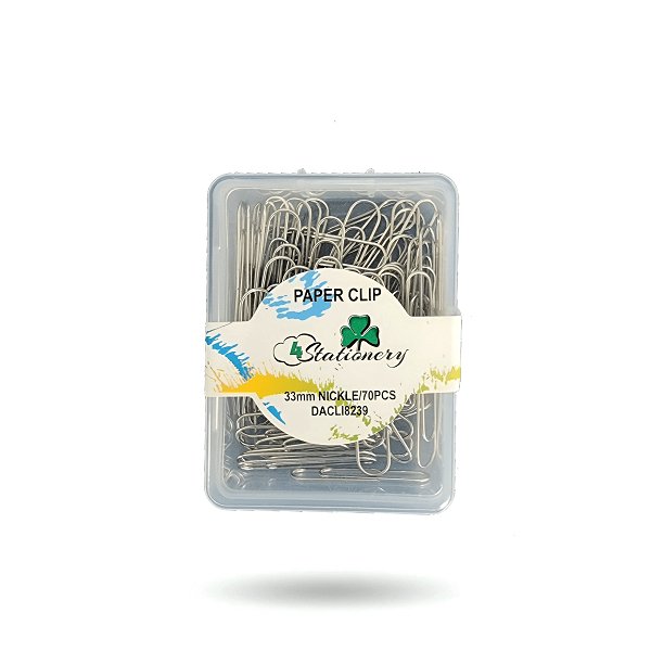 4Stationery 33mm Paper Clips Silver