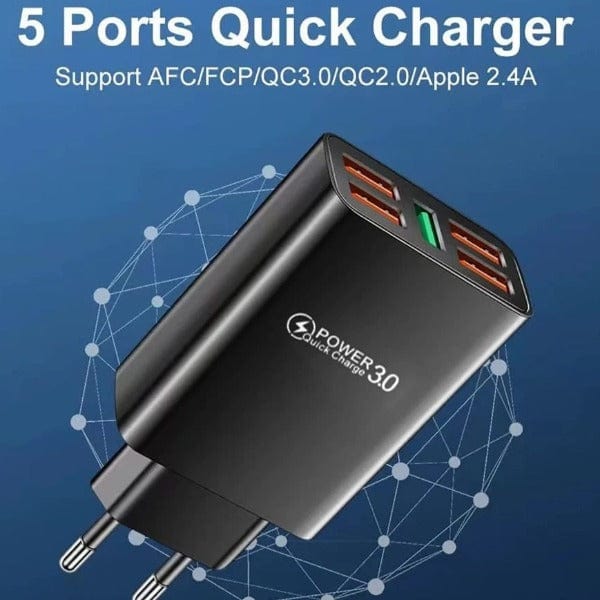 5 USB Port Charger Head