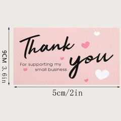 50pcs Graphic Thank You Card