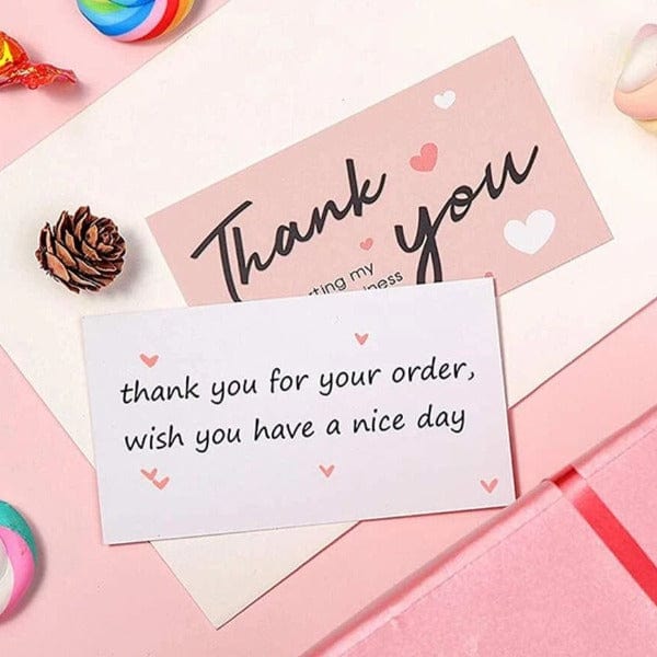 50pcs Graphic Thank You Card