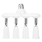 E27 to 4 x E27 Adjustable Light Bulb Adapter