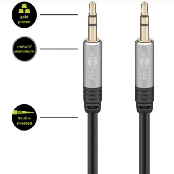 Goobay Stereo 3.5mm Jack Audio Adapter Cable Male to Male