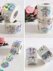 Graphic Metallic Gift Sticker Roll