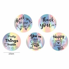 Graphic Metallic Gift Sticker Roll