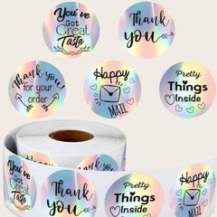 Graphic Metallic Gift Sticker Roll