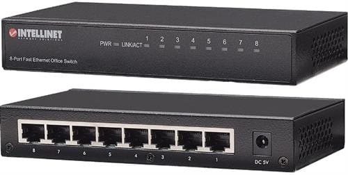 Intellinet 8-Port 10/100 Mbps Desktop Switch Metal Case