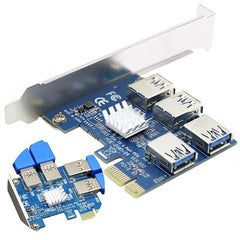 PCIe 1 to 4 PCI-Express 16X Slots Riser Card