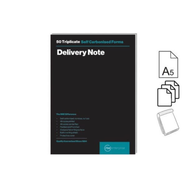 RBE Triplicate A5 Delivery Note