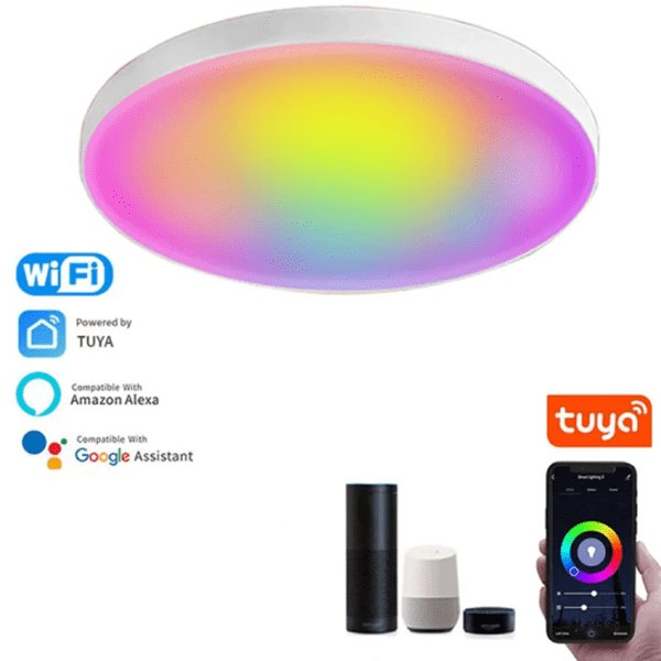 Smart WIFI Round Ceiling LED Light RGBCW | White | 2700 - 6500k | 220v - 265v AC
