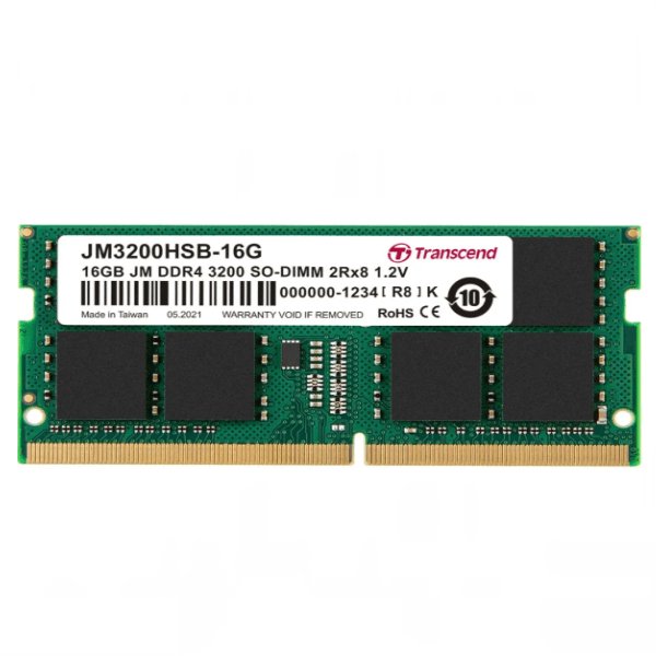 Transcend Jet Memory 16GB DDR4-3200 Notebook SO-DIMM 1Rx8 CL22