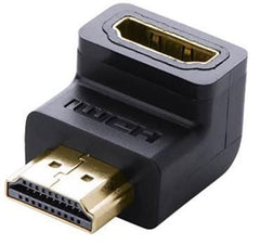 uGreen Version 2 HDMI Male To Female 90 Degree Angle Adapter, Colour Black
