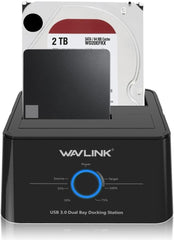 WAVLINK USB 3.0 Dual Bay SATA External Hard Drive Docking Station