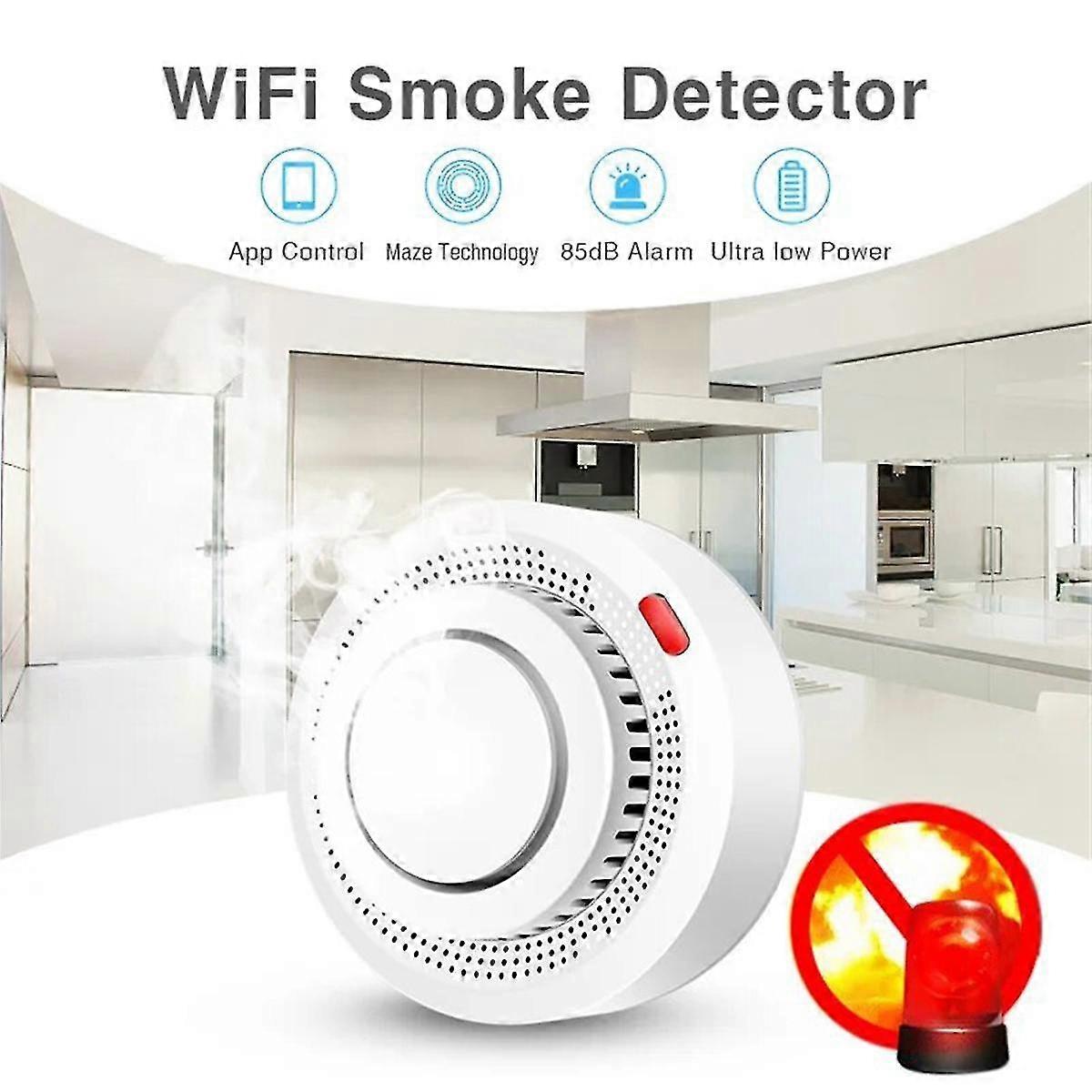 Wifi Smart Smoke Detector Fire Protection Smoke Alarm Combination Fire