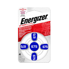 Energizer Hearing Aid Batteries AZ675 Pack of 4