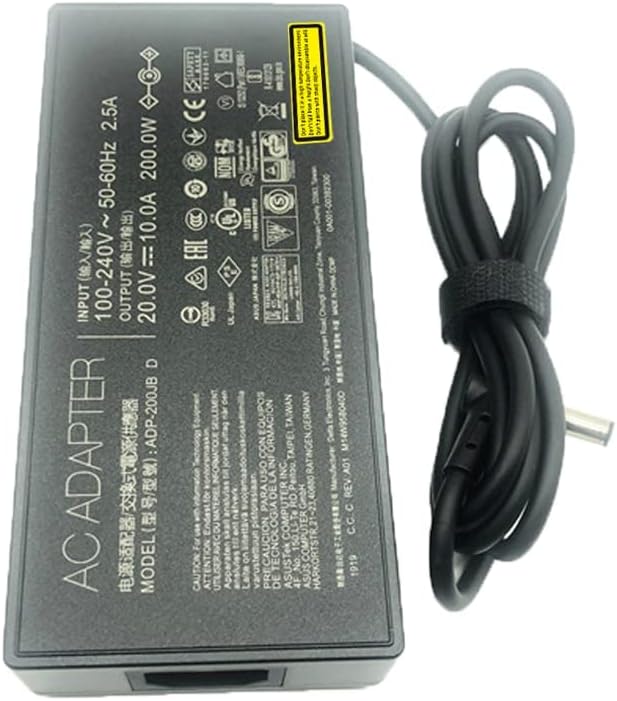Laptop Charger 200W Charger Compatible With Asus TUF & ROG Laptops 6.0 X 3.7mm  Open Box