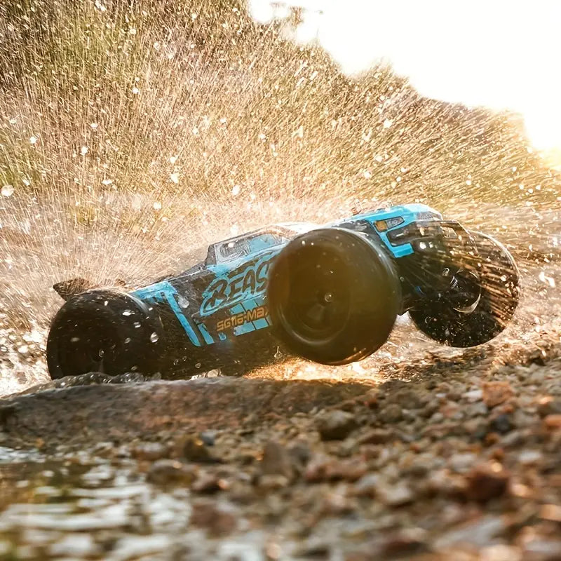 BEAST MAX Blue All-Terrain RC Car 4WD Durable Off-Road Vehicle