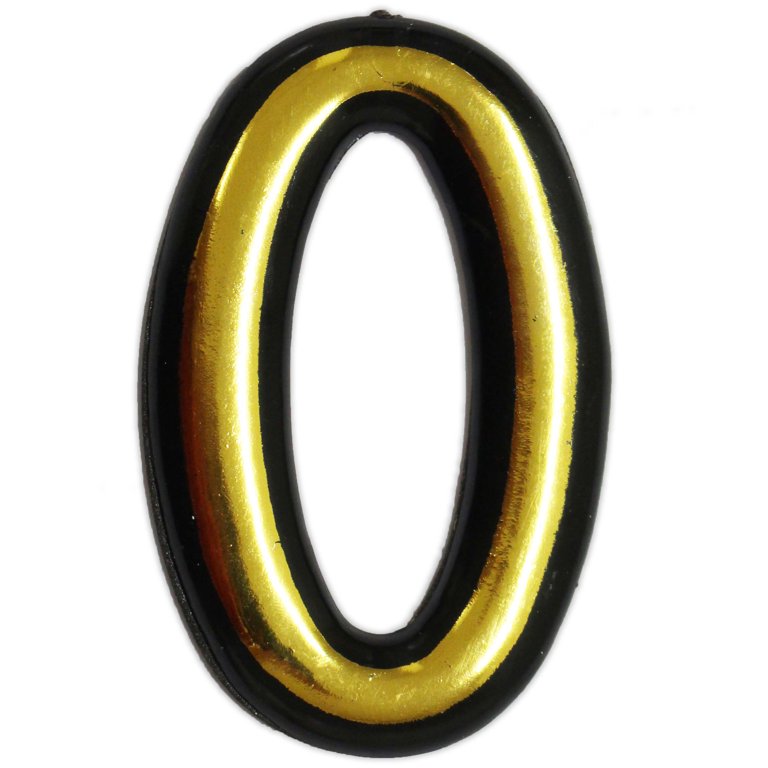 4 Inch Gold-Painted, Self Adhesive Plastic Numbers